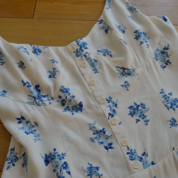 Reformation Valencio Dress Ivory Size 8 - Picture 7 of 15